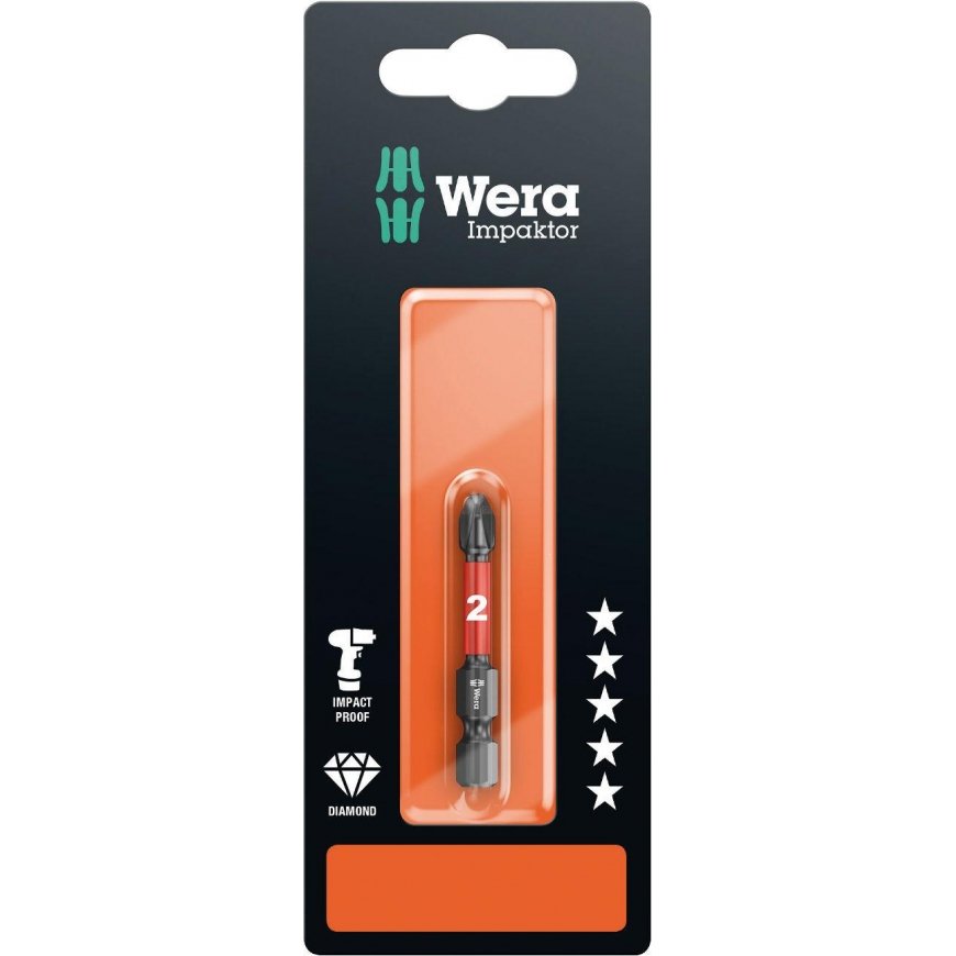 Bit Wera Impactor 851/4 IMP DC, 1 x PH2 x 50 mm, in blister