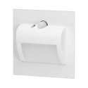 Orno DRACO LED NAUJAS 1.5W, įleidžiamas laiptinės apšvietimas, 12VDC, 30lm, 6000K, baltas, judesio ir prieblandos jutiklis