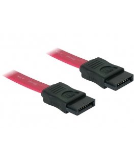 DeLOCK SATA Cable - 0.5m SATA kabelis 0,5 m Sarkans