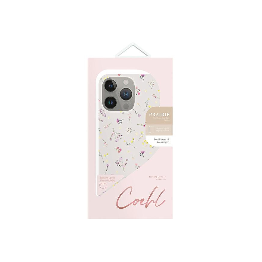 Dėklas UNIQ etui Coehl Prairie iPhone 15 Pro 6.1" smėlio spalva/blush beige – 3