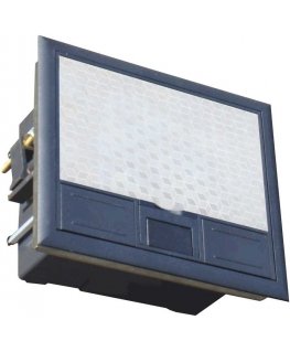 Orno Puszka podłogowa na gniazda modulowe 4 x 45x45mm or 8 x 22,5x45mm, cover: stainless steel, black
