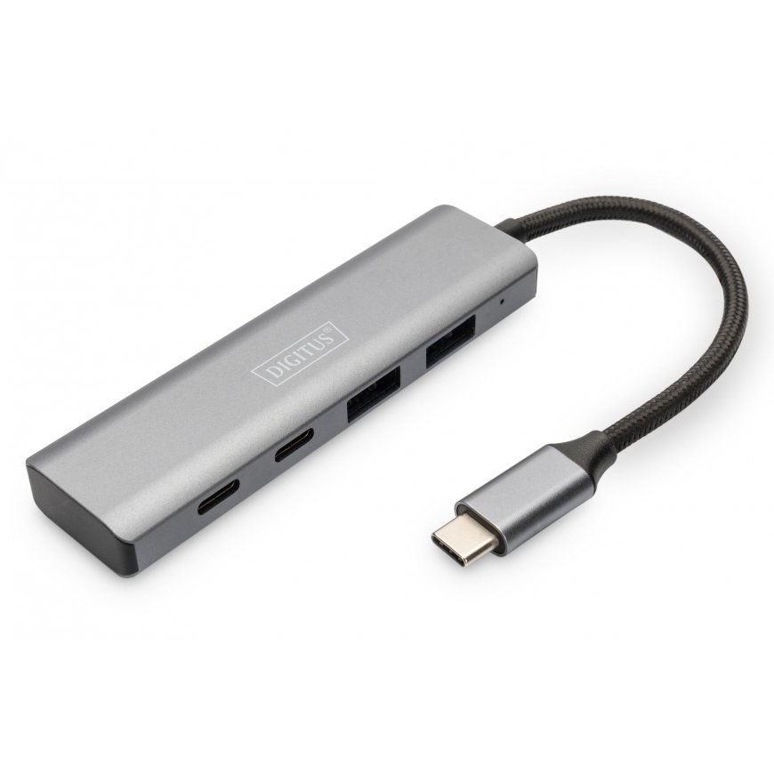 Digitus DA-70245 jaotur USB 3.2 Gen 1 (3.1 Gen 1) Type-C 10000 Mbit/s Hall