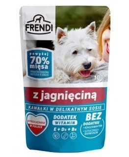 FRENDI Gabali smalkā mērcē ar jēra gaļu - Mitrā suņu barība - 100 g