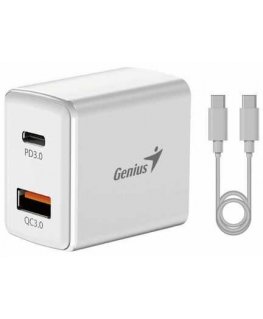 Genius Power supply / network adapter 20W, 2-port, USB-C, USB-A, PD-20ACP