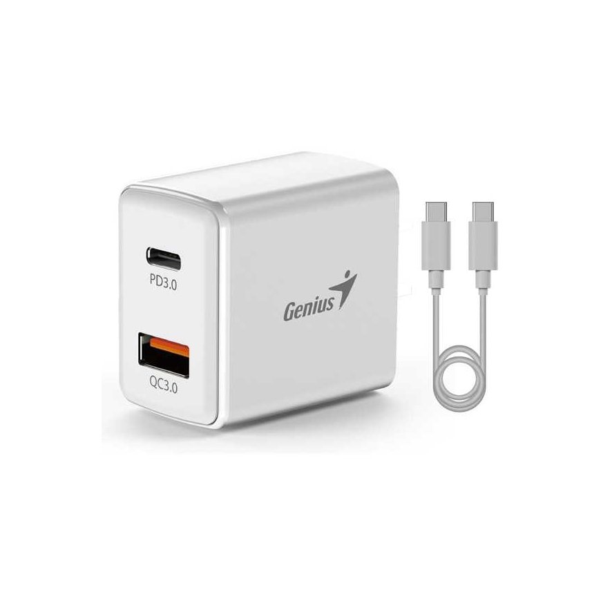 Genius Power supply / network adapter 20W, 2-port, USB-C, USB-A, PD-20ACP – 2