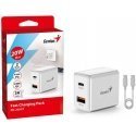 Genius Power supply / network adapter 20W, 2-port, USB-C, USB-A, PD-20ACP Genius Power supply / network adapter 20W, 2-port, USB-C, USB-A, PD-20ACP