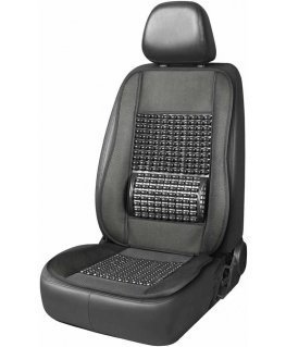 Beaded seat mat with back support for car amio-03644