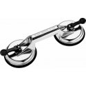 Drel Aluminum glass holder, double Drel Aluminum glass holder, double