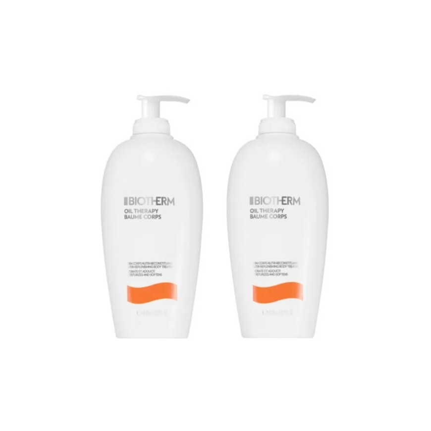 Biotherm Duo Oil Therapy Baume Corps Nutri-Jauninamasis Body Treatment - Sada vyživujících tělových mlék pro suchou pokožku