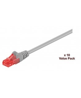 Microconnect V-UTP610VP networking cable Grey 10 m Cat6 U/UTP (UTP)