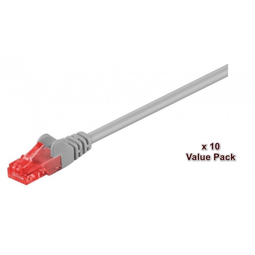 Microconnect V-UTP610VP tinklo kabelis Pilka 10 m Cat6 U/UTP (UTP)
