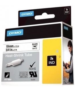 DYMO heat shrink tubing 19x1.5mm black / white