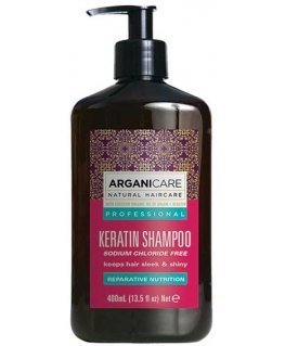 Arganicare Keratininis plaukų šampūnas su keratinu 400ml