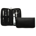 Dukas Premium Line - Black manicure set for men, 6-piece zipper Dukas Premium Line - Black manicure set for men, 6-piece zipper