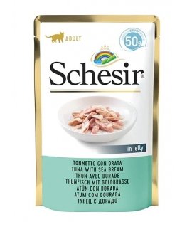 SCHESIR in jelly Tuna with sea bream - wet cat food - 50 g
