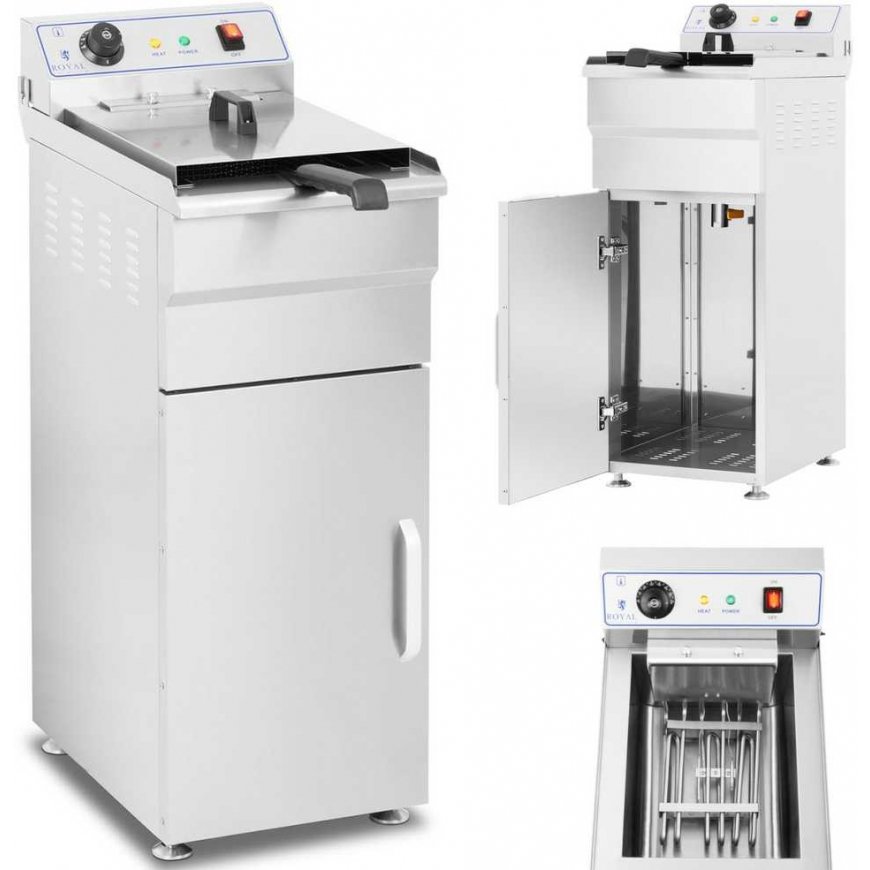 Royal Catering pastatoma elektrinė gruzdintuvė ant spintelės 400V 16L – 3
