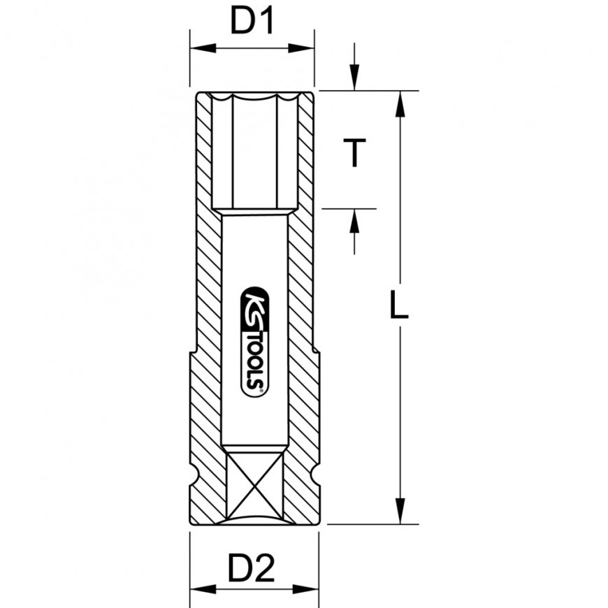 KS Tools 515.1075-E iskuhylsy Vihreä – 2