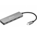 Sandberg 136-41 jaotur USB 3.2 Gen 1 (3.1 Gen 1) Type-C 10000 Mbit/s Hall Sandberg 136-41 jaotur USB 3.2 Gen 1 (3.1 Gen 1) Type-C 10000 Mbit/s Hall