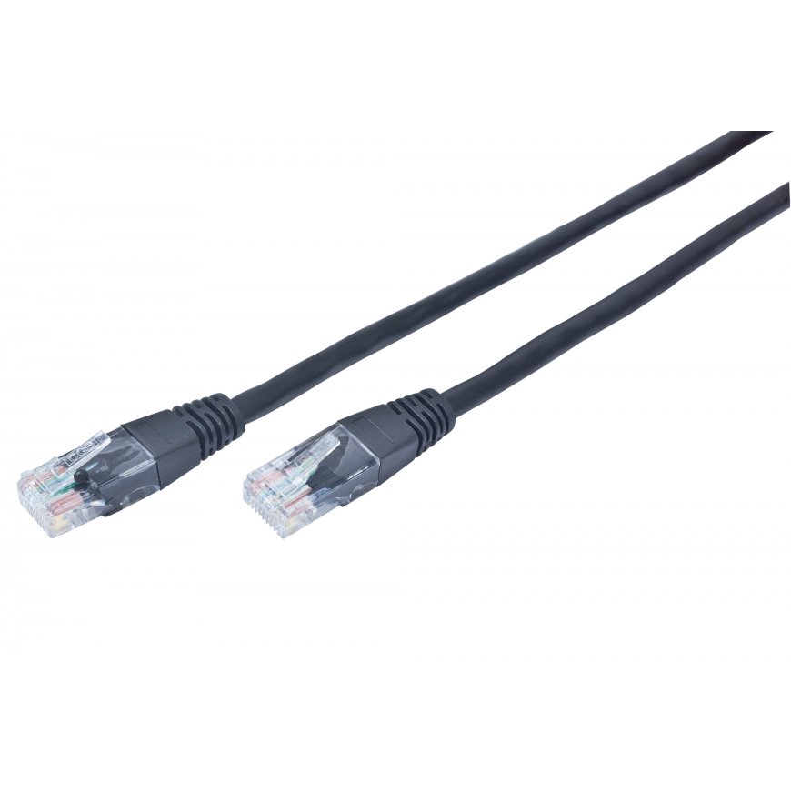 Gembird Patch Cord Cat.5e UTP 10m tīkla kabelis Melns Cat5e U/UTP (UTP)