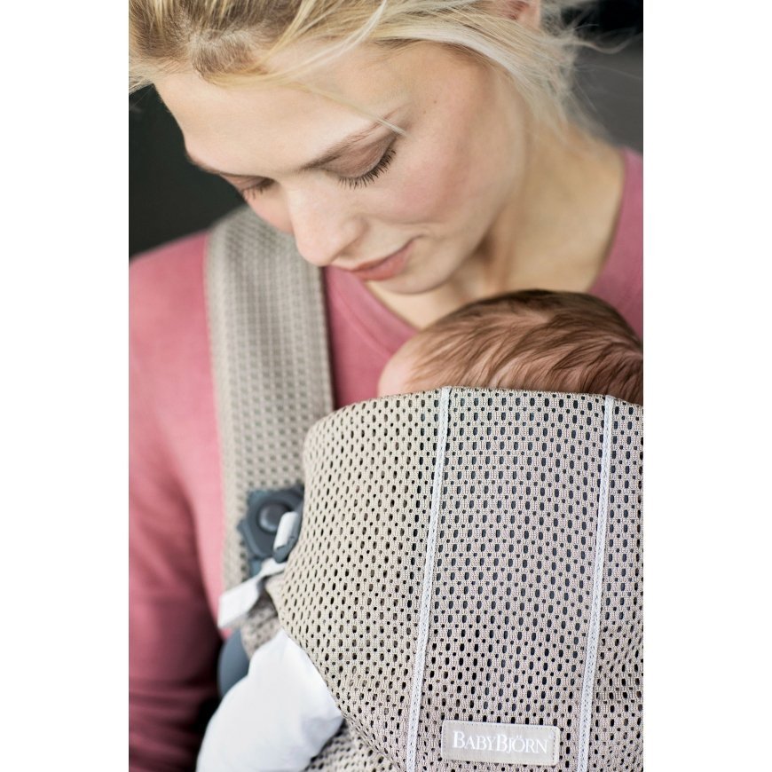 BabyBjorn 021002 мягкий рюкзак-переноска для ребенка Хлопок, Эластан, Ткань, Полиэстер Серый – 3