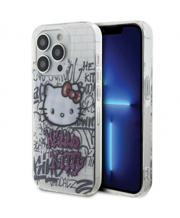 Hello Kitty IML Kitty On Bricks Graffiti dėklas iPhone 14 Pro - baltas