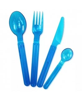 Table accessories set 4,5x3x19cm Trippy transparent blue