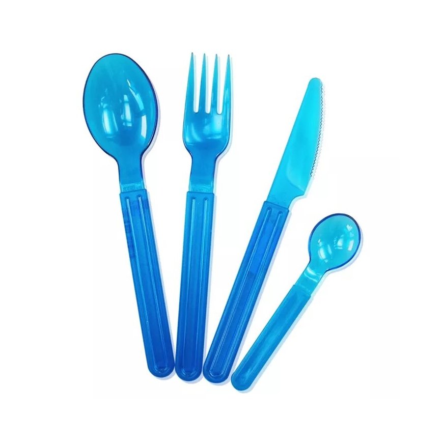 Table accessories set 4,5x3x19cm Trippy transparent blue
