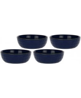 Rose&Tulipani Set of 4 misek do sałatek Concerto Blu Cobalto - Kobaltowy, 20 cm
