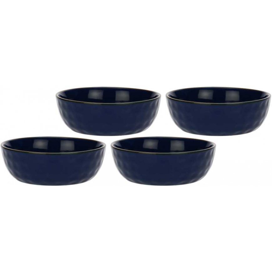 Rose&Tulipani Set of 4 misek do sałatek Concerto Blu Cobalto - Kobaltowy, 20 cm