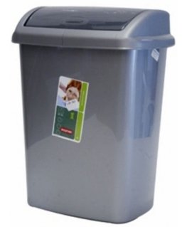 Waste bucket Dominik 10L 20x25x36cm silver