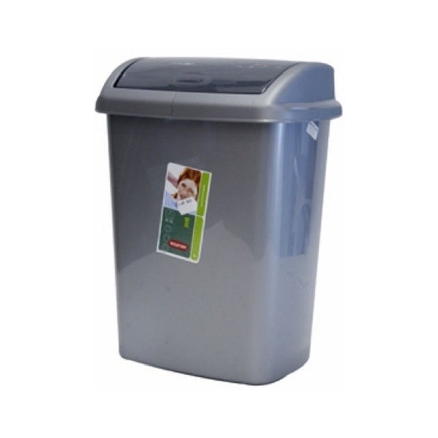 Waste bucket Dominik 10L 20x25x36cm silver