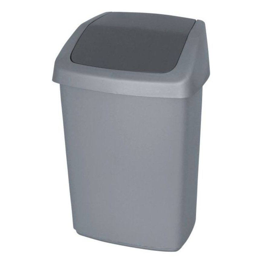 Waste bucket Dominik 10L 20x25x36cm silver – 2