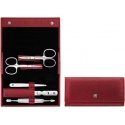 Rinkinys do manicure Zwilling Classic Inox – raudona, skórzane etui, 5 dalys - Raudona Rinkinys do manicure Zwilling Classic Inox – raudona, skórzane etui, 5 dalys - Raudona