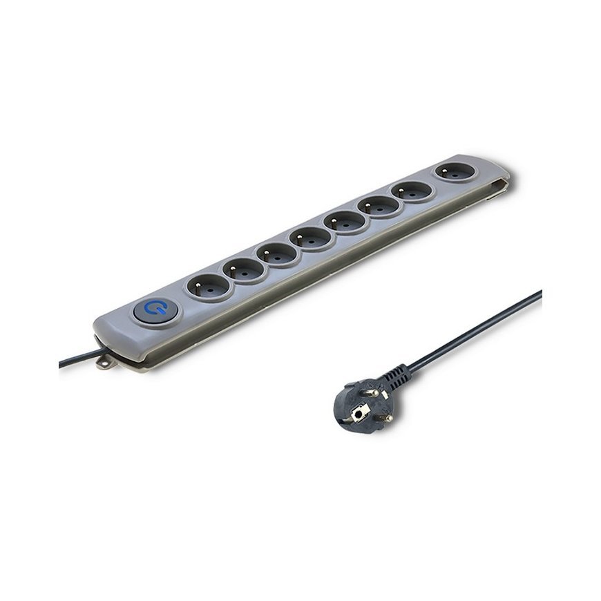Qoltec 50167 pārsprieguma aizsargs Pelēks 8