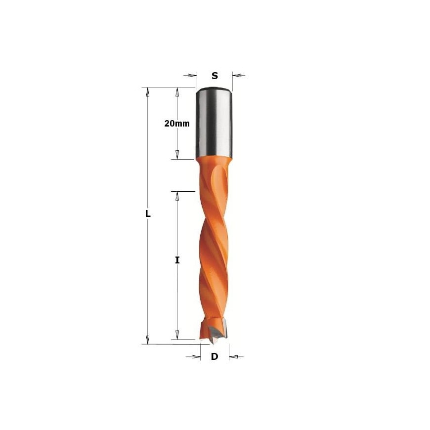 Spiralinis medžio grąžtas TCT D 4 X30X70 S10X20 RH, CMT