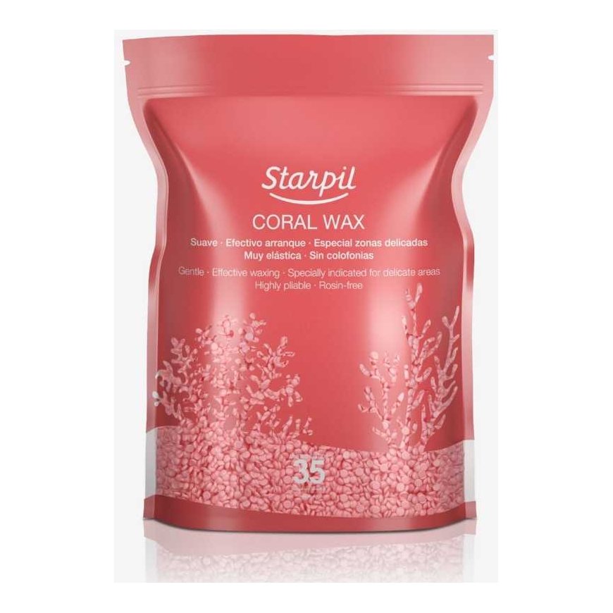 Depiliacinis vaškas granulėmis Starpil Coral Wax Pearls, koralinės spalvos, 1kg – 3