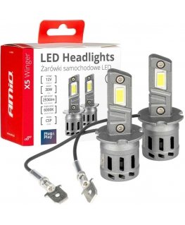 Żarówki samouke led series x5 winger h3 6000k canbus amio-03944