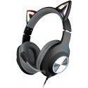 Foxxray Shining Cat Wired Gaming Headset Black/Grey