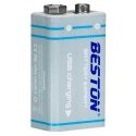 Beston Battery 9V (crown), rechargeable with USB-C socket, 1000mAh, Li-Ion Beston Battery 9V (crown), rechargeable with USB-C socket, 1000mAh, Li-Ion