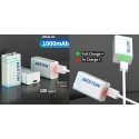 Beston Baterija 9V (krona), įkraunama su USB-C lizdu, 1000mAh, Li-Ion Beston Baterija 9V (krona), įkraunama su USB-C lizdu, 1000mAh, Li-Ion