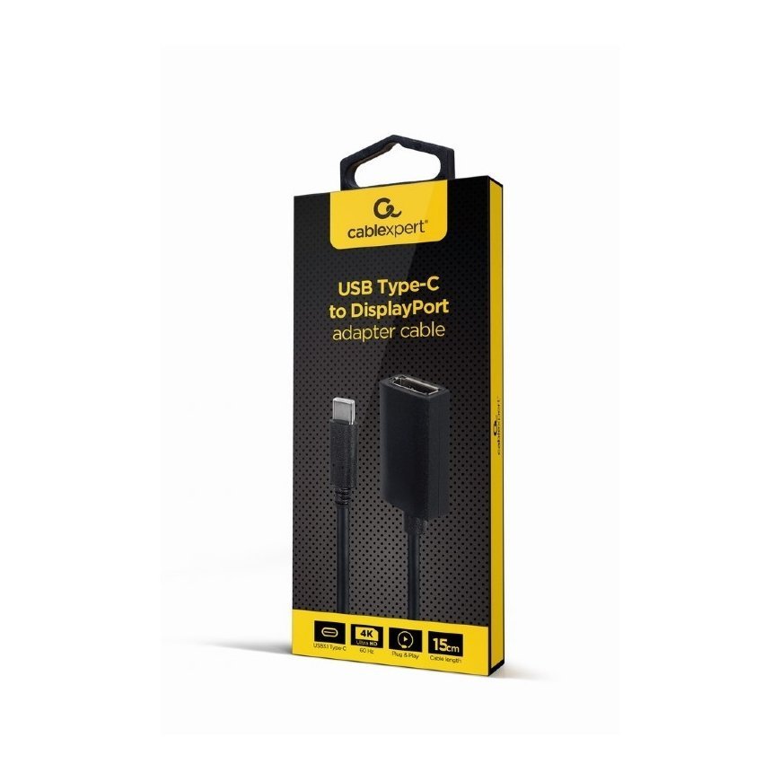 Gembird A-CM-DPF-02 videokaabliadapter 0,15 m USB tüüp-C DisplayPort Must – 3