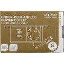 Power outlet DELTACO OFFICE, under the table, corner, 1x21W A+C USB charging, GST18 cable connection / GT-1101 / 1902243 Power outlet DELTACO OFFICE, under the table, corner, 1x21W A+C USB charging, GST18 cable connection / GT-1101 / 1902243