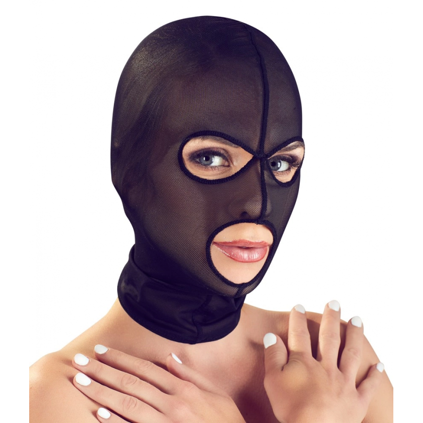 Bad Kitty - Black Semi-transparent Mask Z Otworem Na Oczy I Usta – 3