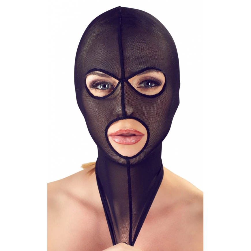 Bad Kitty - Black Semi-transparent Mask Z Otworem Na Oczy I Usta – 4