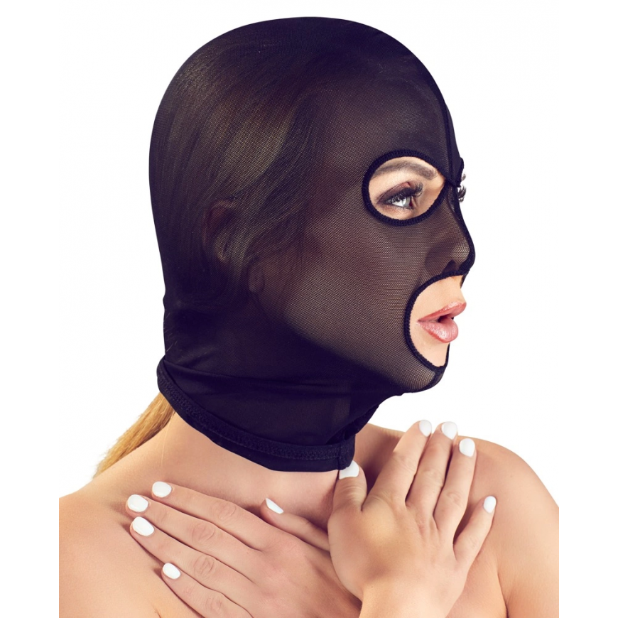 Bad Kitty - Black Semi-transparent Mask Z Otworem Na Oczy I Usta – 5
