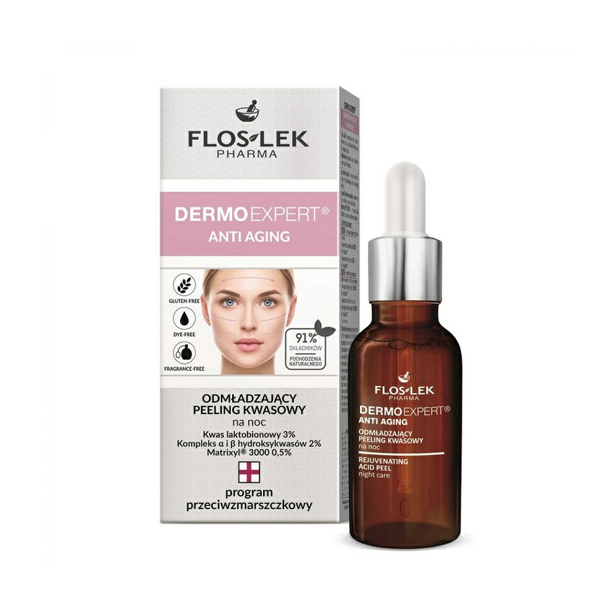 FLOSLEK Atjauninantis rūgštinis pilingas nakčiai 30 ml – 2