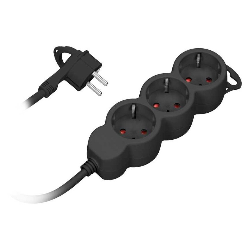 Orno 3-way extension cord 2P+E (Schuko)