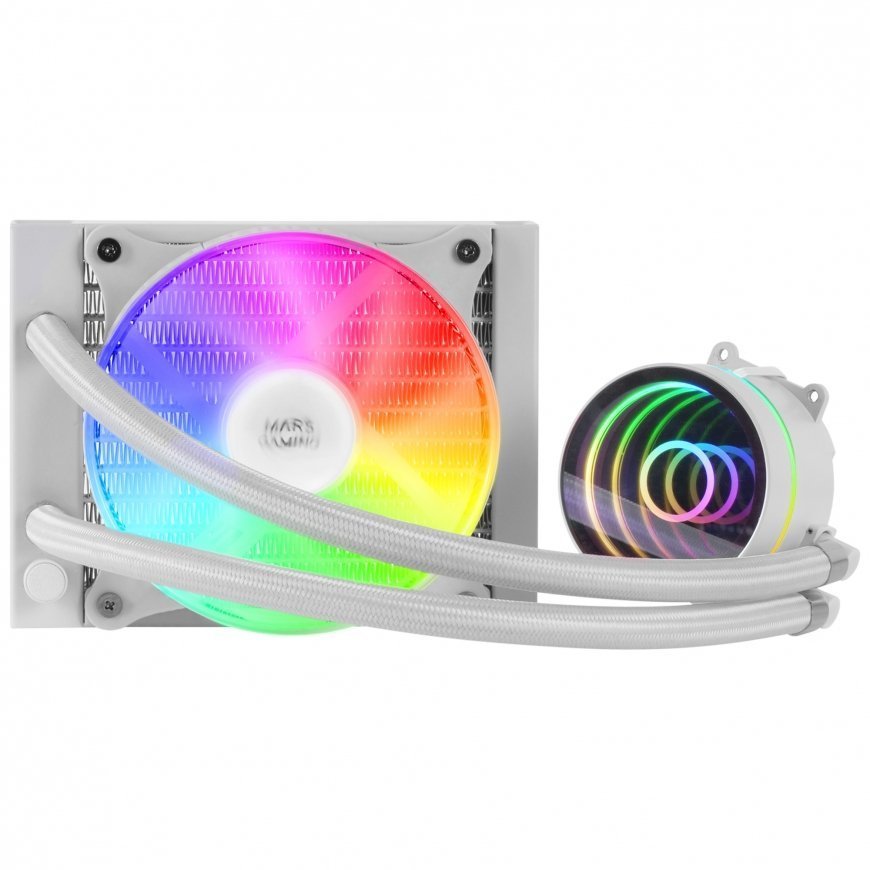 Mars Gaming MLONE120W Datora dzesēšanas sistēma Procesors Universāls šķidruma dzesētājs 12 cm Balts – 2