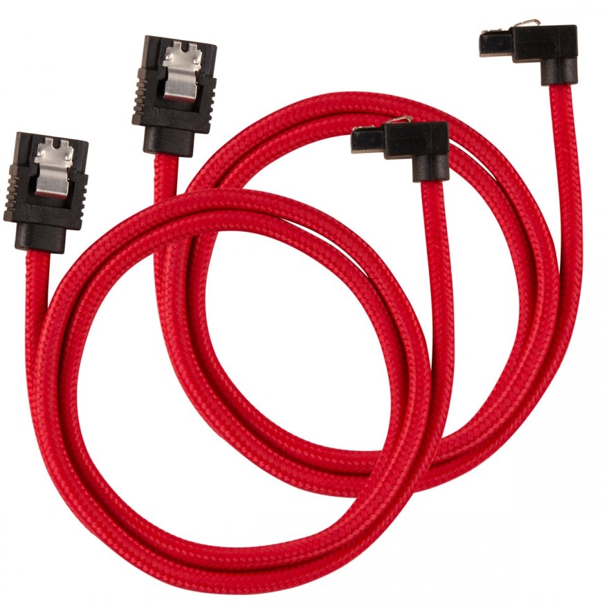 Corsair CC-8900284 SATA-kaabel 0,6 m Must, Punane
