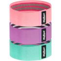Set of fabric exercise bands - Mini Band M, 27-55 kg, 3 fabric bands, REBEL ACTIVE Set of fabric exercise bands - Mini Band M, 27-55 kg, 3 fabric bands, REBEL ACTIVE